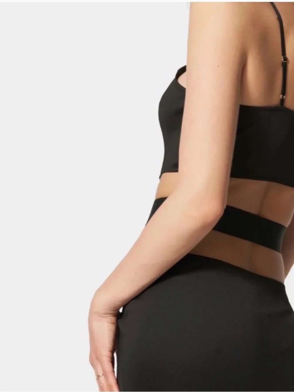 bebe Black Cutout Mini Dress NEW - Picture 3 of 6